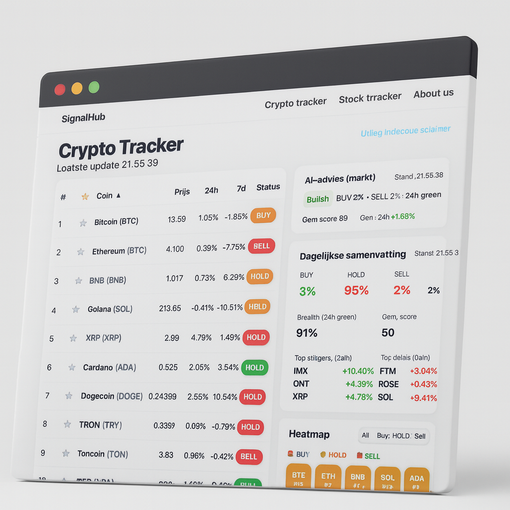 Crypto Tracker — SignalHub